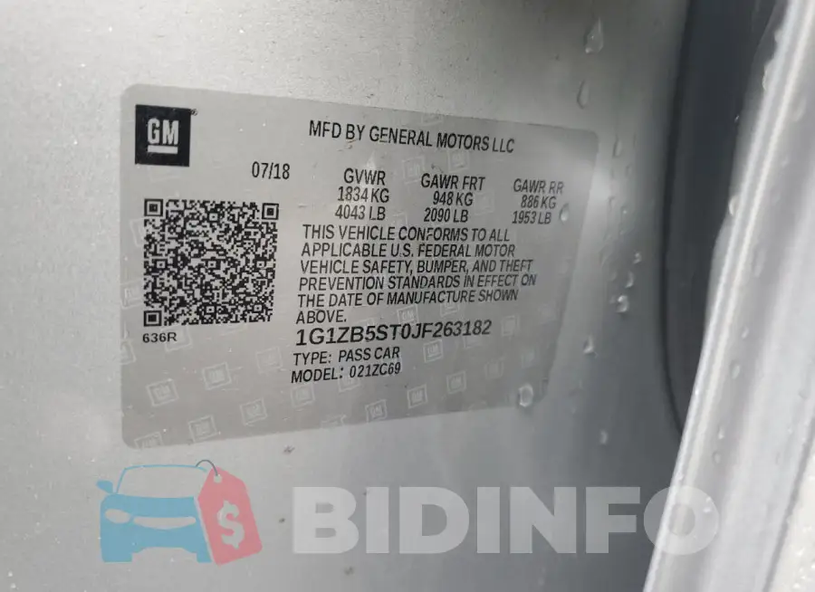 1G1ZB5ST0JF263182 Photo# 12