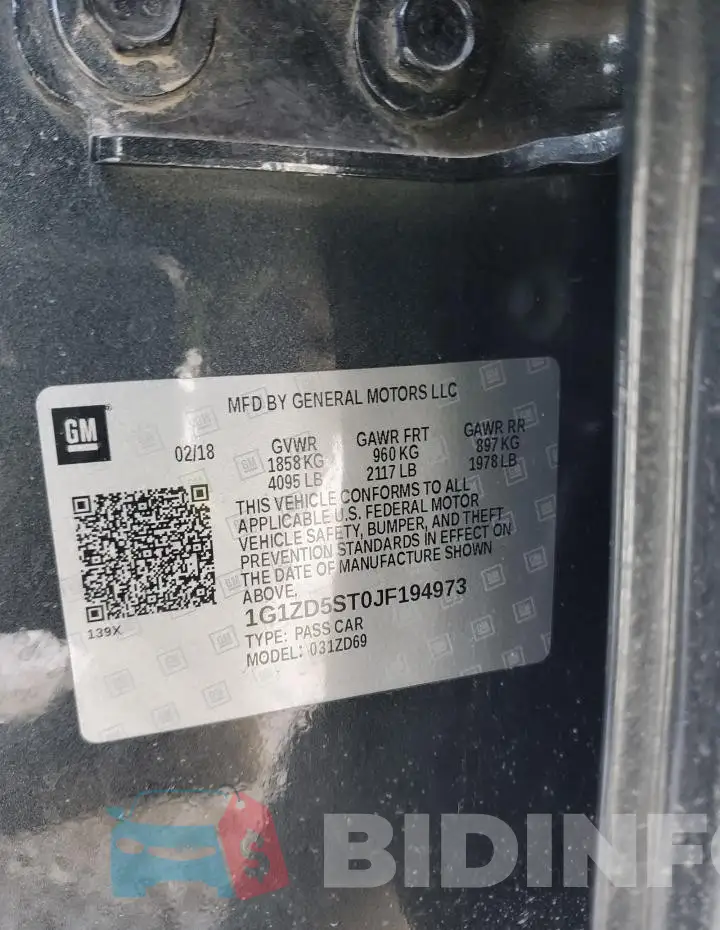 1G1ZD5ST0JF194973 Photo# 12