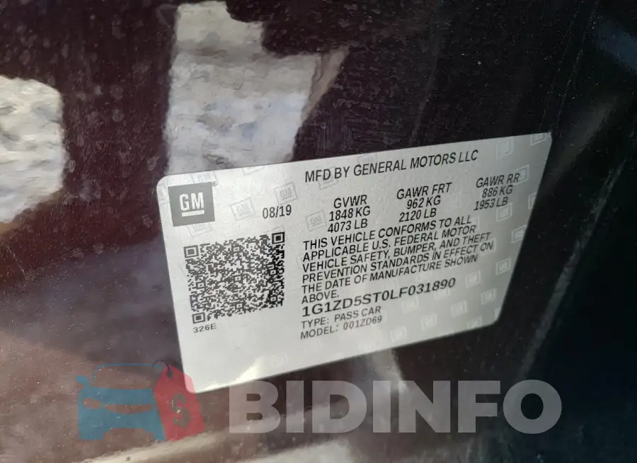 1G1ZD5ST0LF031890 Photo# 12