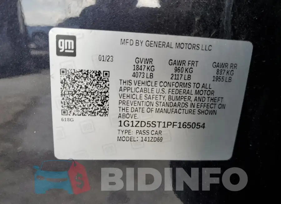 1G1ZD5ST1PF165054 Photo# 13