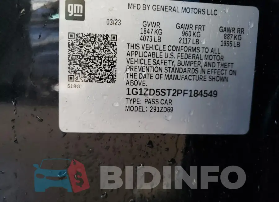 1G1ZD5ST2PF184549 Photo# 12