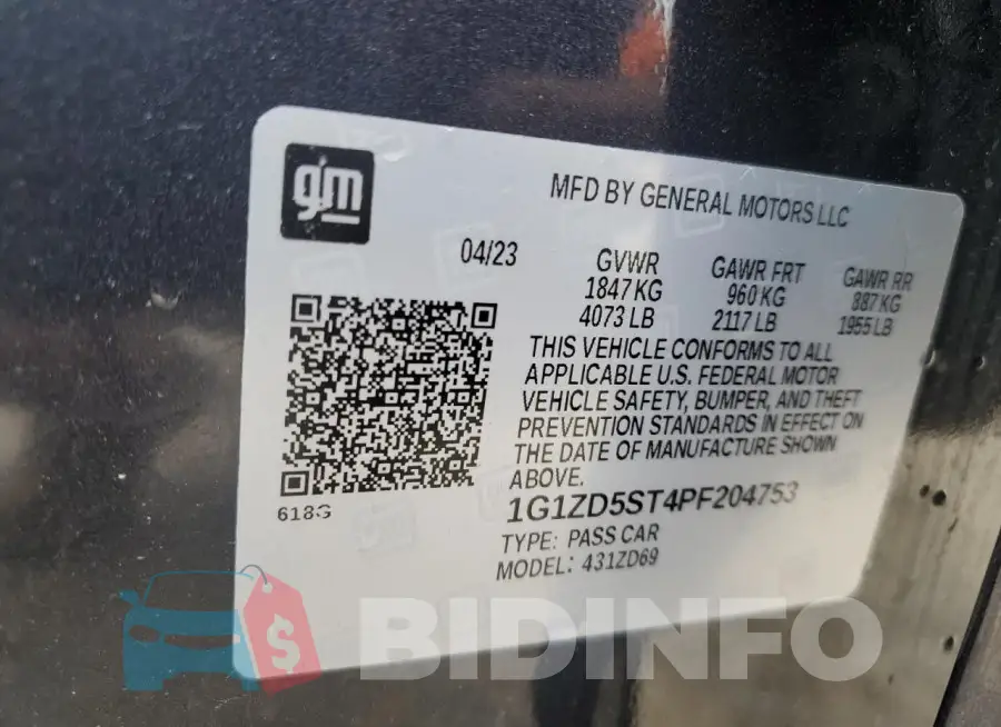 1G1ZD5ST4PF204753 Photo# 12