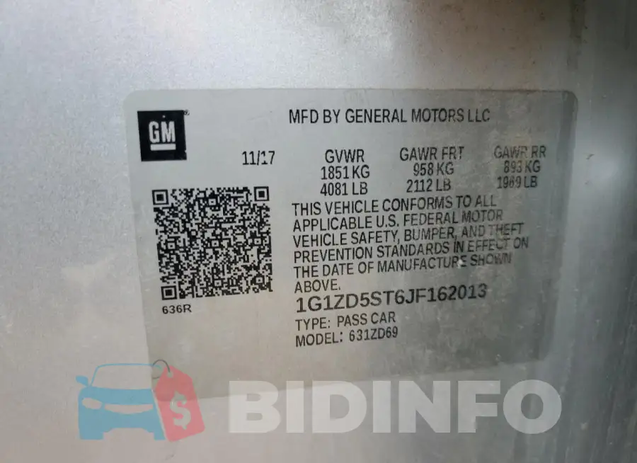 1G1ZD5ST6JF162013 Photo# 12