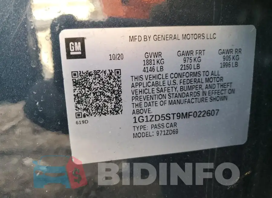 1G1ZD5ST9MF022607 Photo# 12