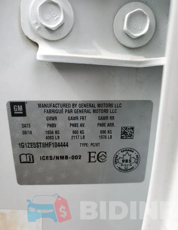 1G1ZE5ST8HF104444 Photo# 13
