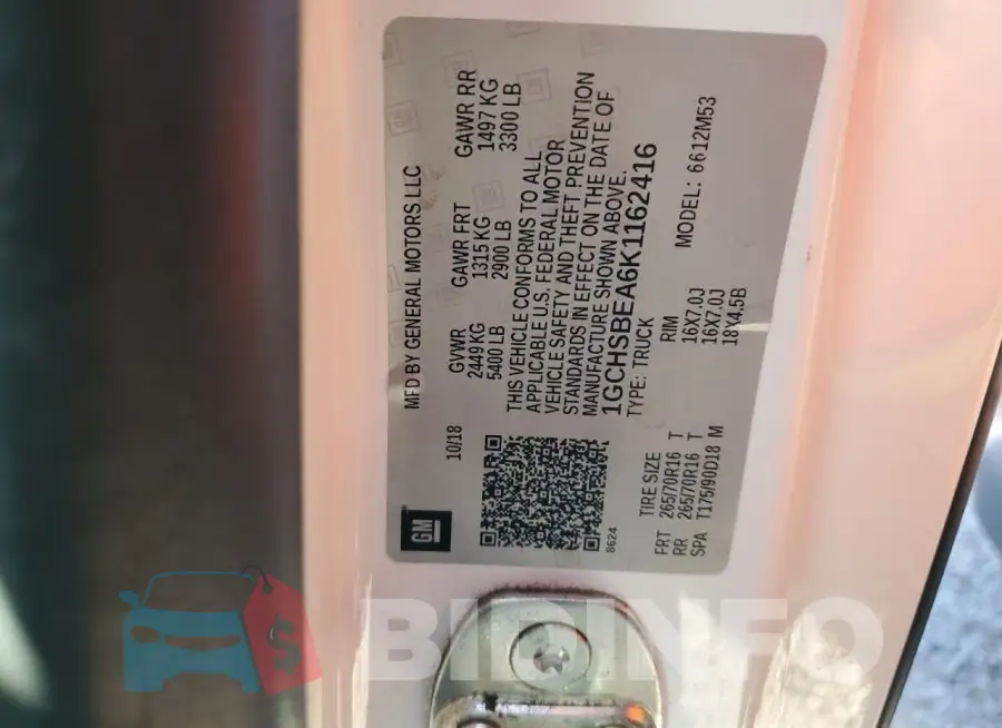 1GCHSBEA6K1162416 Photo# 13
