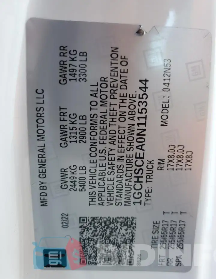 1GCHSCEA0N1153544 Photo# 12