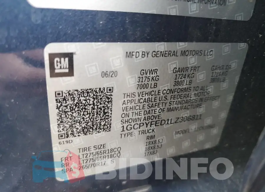 1GCPYFED1LZ306811 Photo# 12