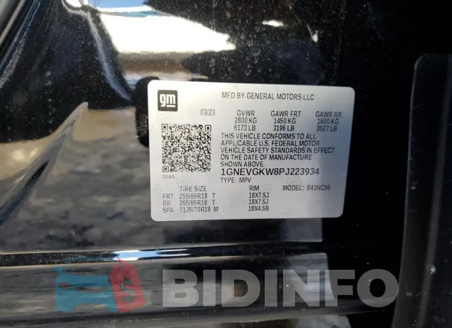 1GNEVGKW8PJ223934 Photo# 14