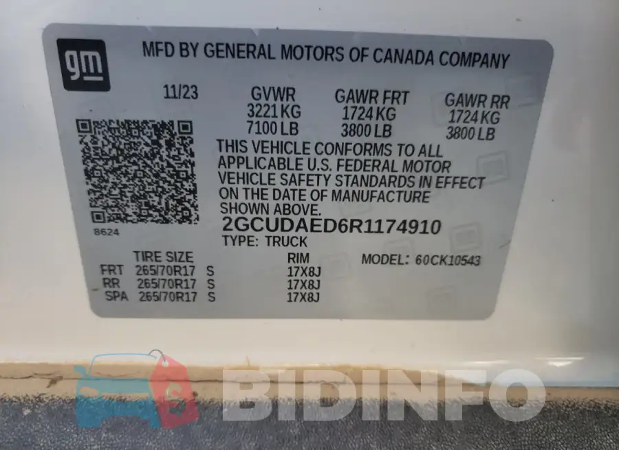 2GCUDAED6R1174910 Photo# 13