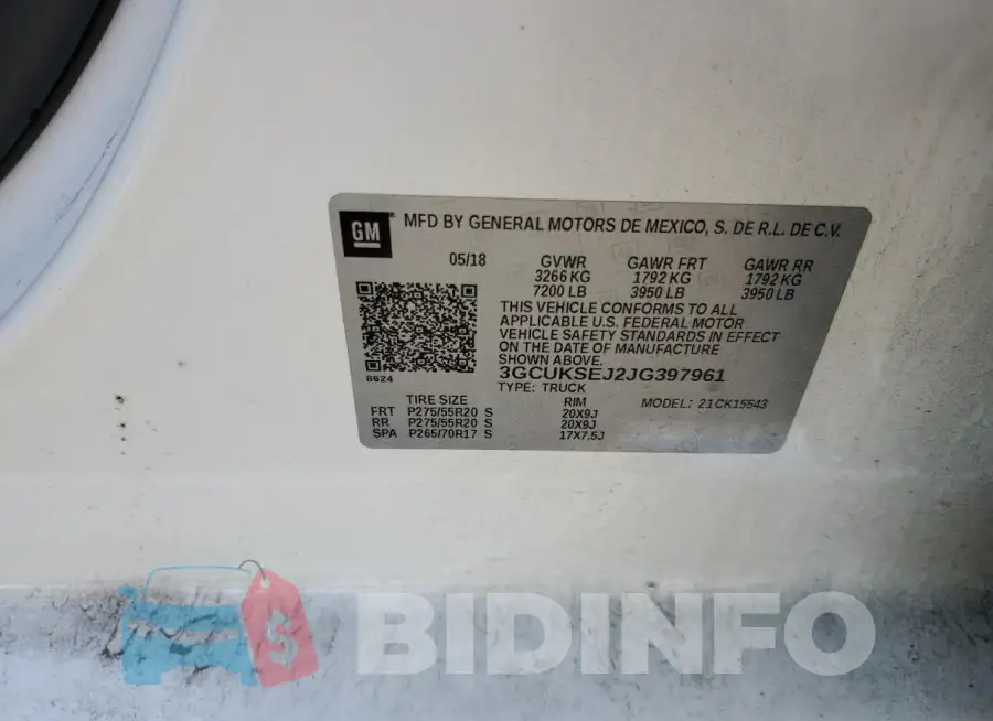 3GCUKSEJ2JG397961 Photo# 12