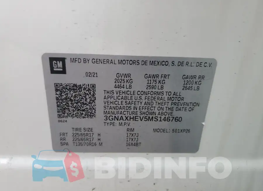 3GNAXHEV5MS146760 Photo# 13