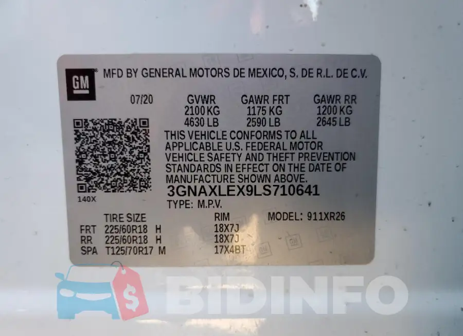 3GNAXLEX9LS710641 Photo# 12