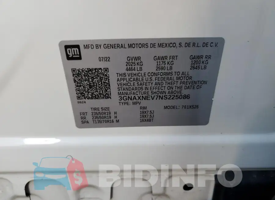 3GNAXNEV7NS225086 Photo# 14