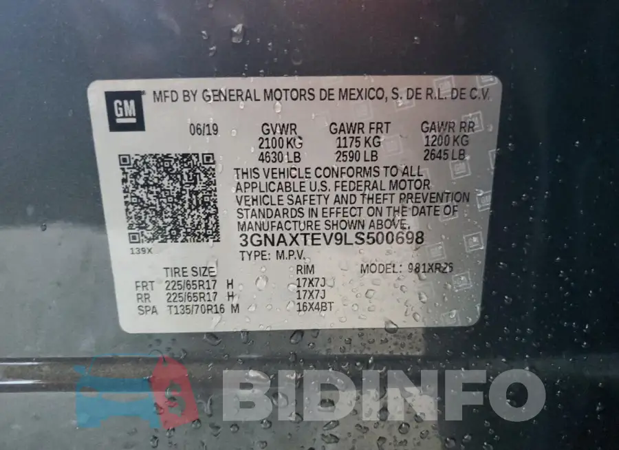 3GNAXTEV9LS500698 Photo# 13