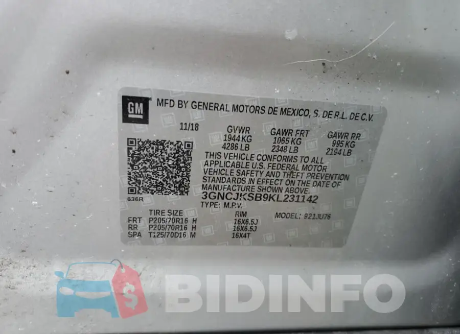 3GNCJKSB9KL231142 Photo# 13