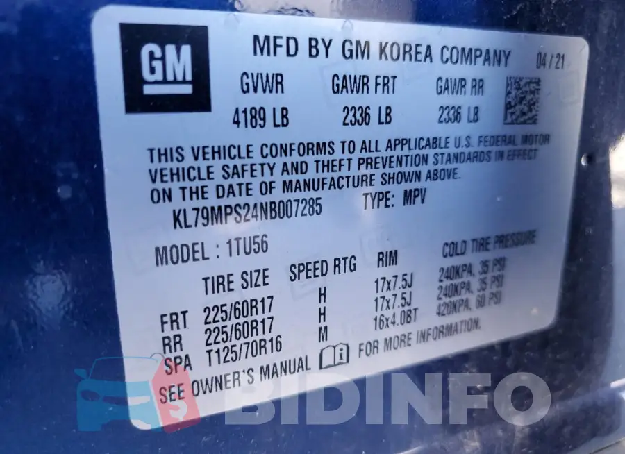 KL79MPS24NB007285 Photo# 13