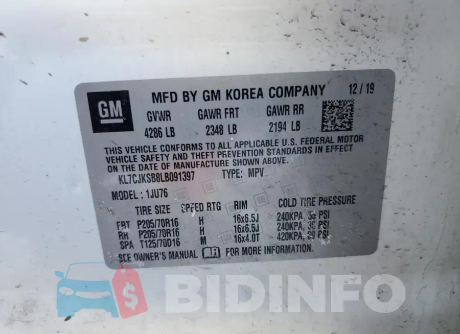 KL7CJKSB8LB091397 Photo# 13