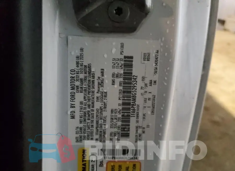 1FA6P8AM8G5295342 Photo# 12
