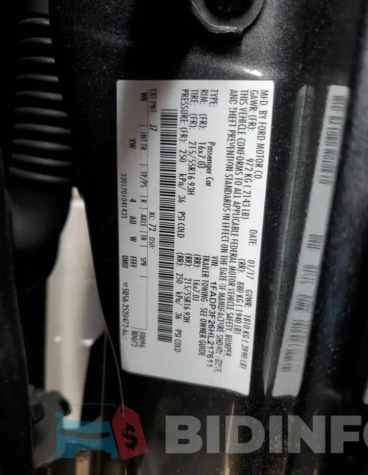 1FADP3F26HL217611 Photo# 13