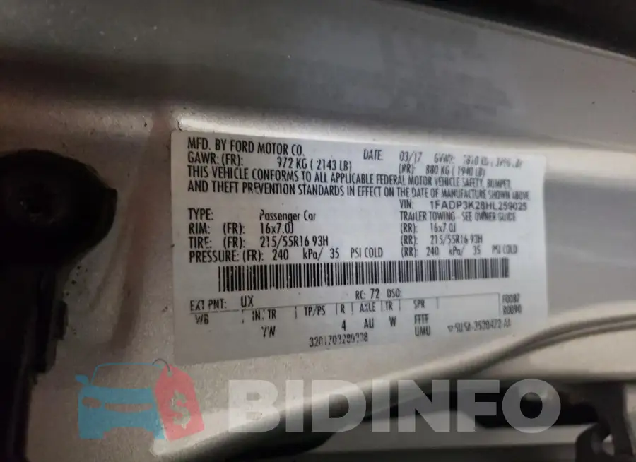 1FADP3K28HL259025 Photo# 12