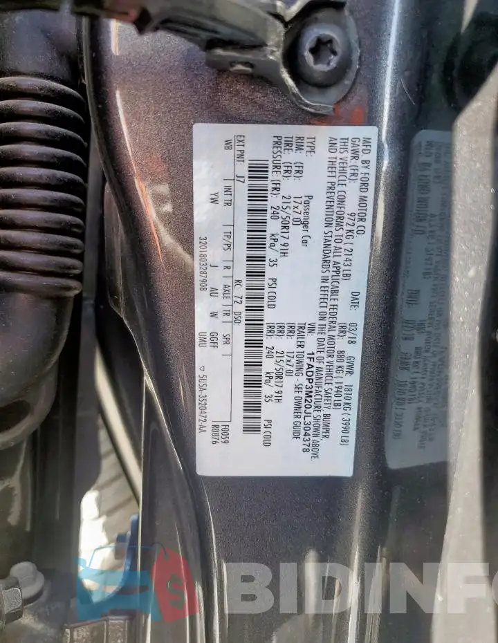 1FADP3M20JL304378 Photo# 12