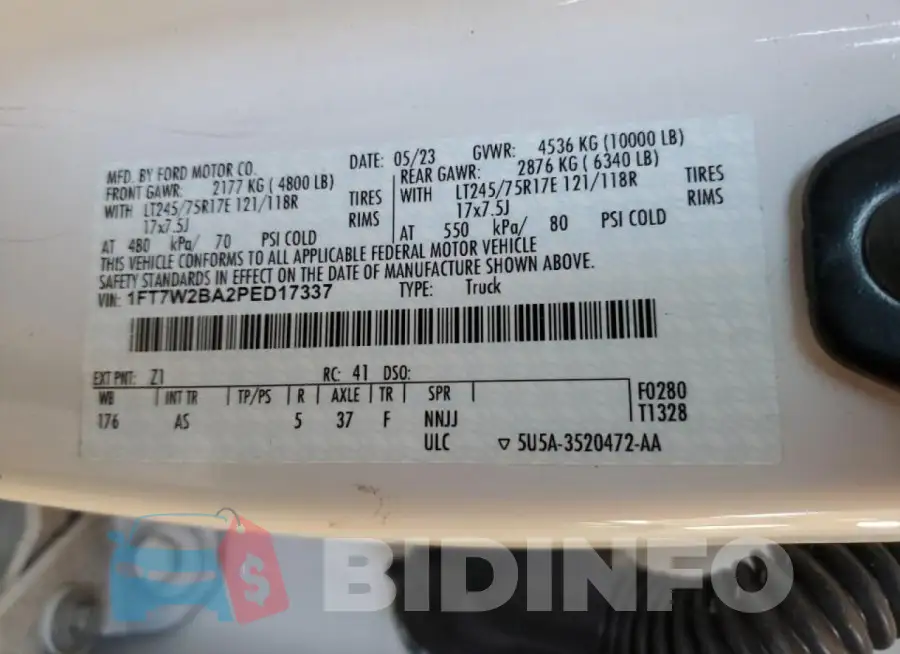 1FT7W2BA2PED17337 Photo# 13