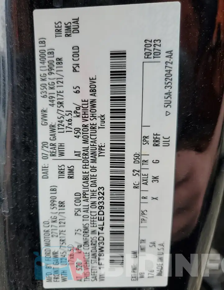 1FT8W3DT4LED93323 Photo# 12