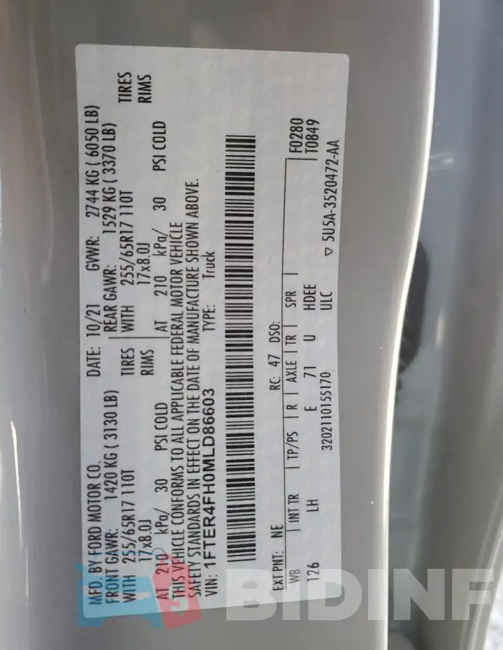 1FTER4FH0MLD86603 Photo# 12