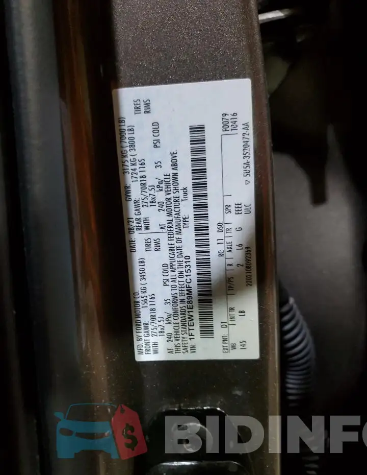 1FTEW1E89MFC15310 Photo# 12