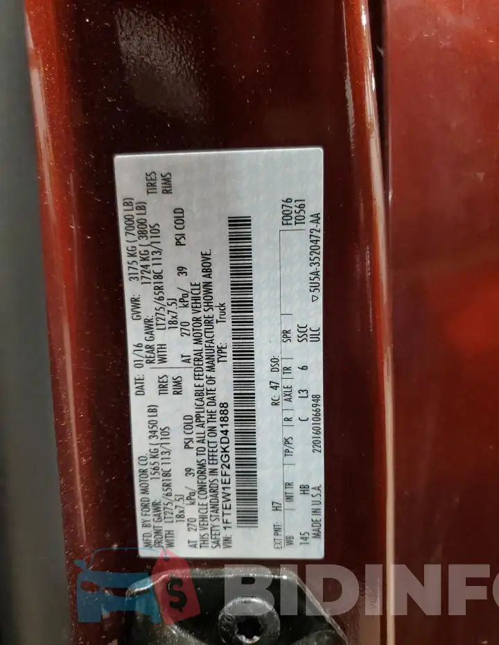 1FTEW1EF2GKD41888 Photo# 12