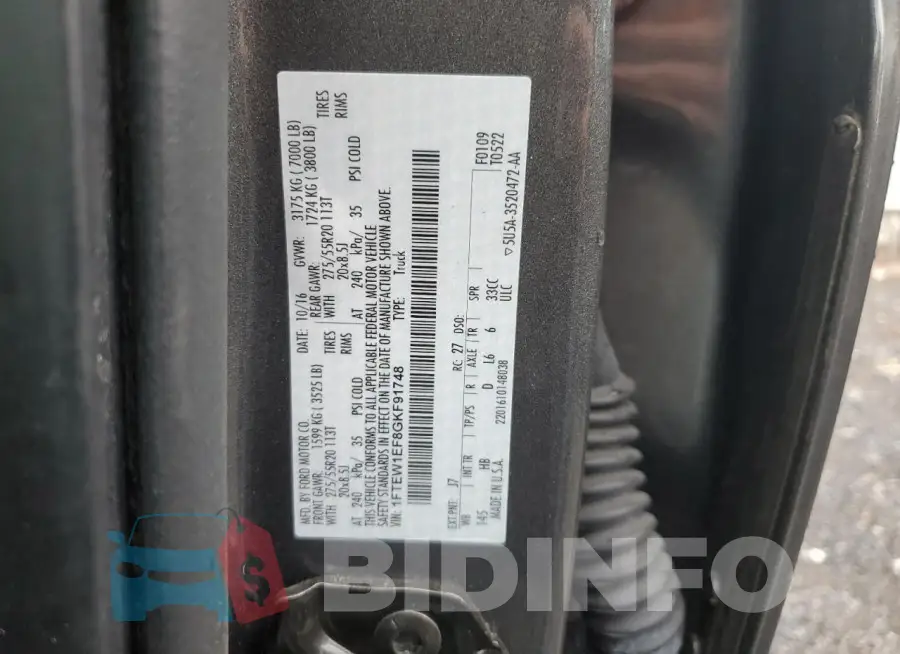 1FTEW1EF8GKF91748 Photo# 13