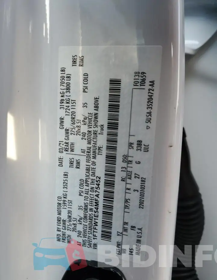 1FTFW1E54MFA75452 Photo# 12