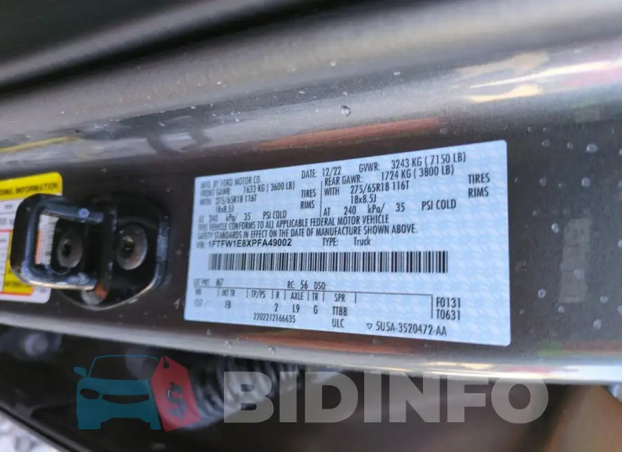 1FTFW1E8XPFA49002 Photo# 12