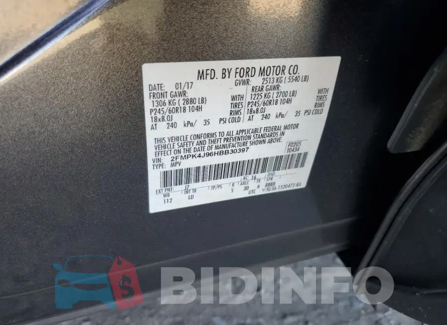 2FMPK4J96HBB30397 Photo# 13