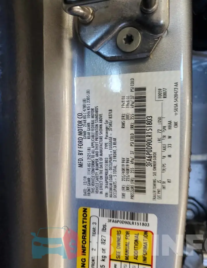 3FA6P0D90LR151803 Photo# 12