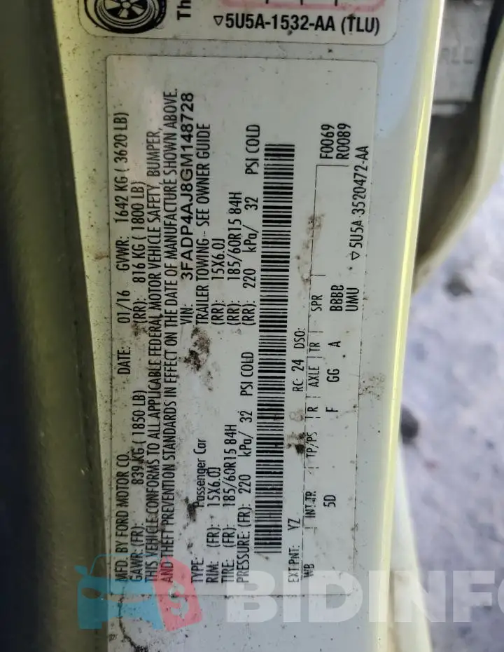 3FADP4AJ8GM148728 Photo# 12