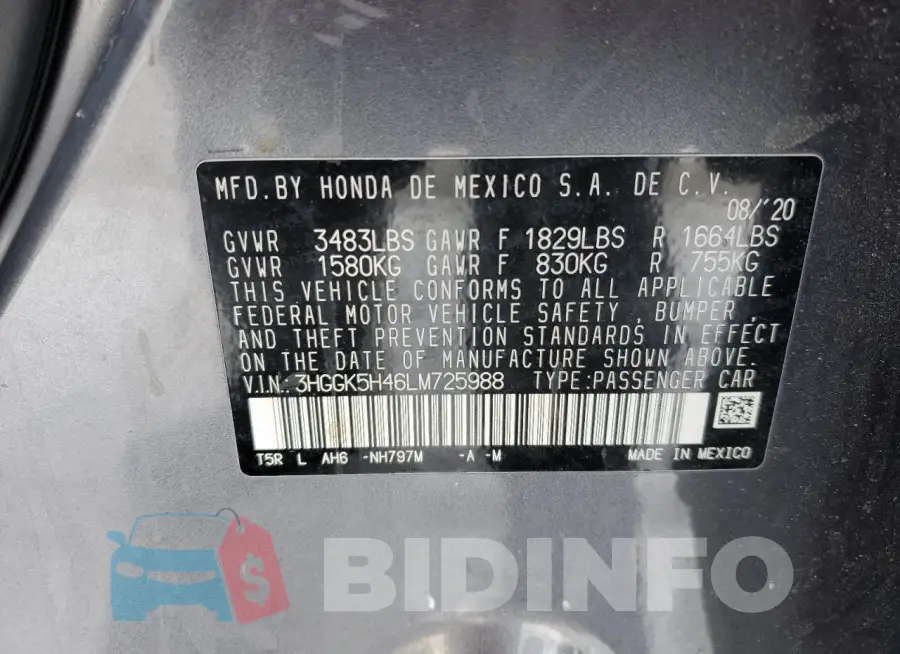 3HGGK5H46LM725988 Photo# 12