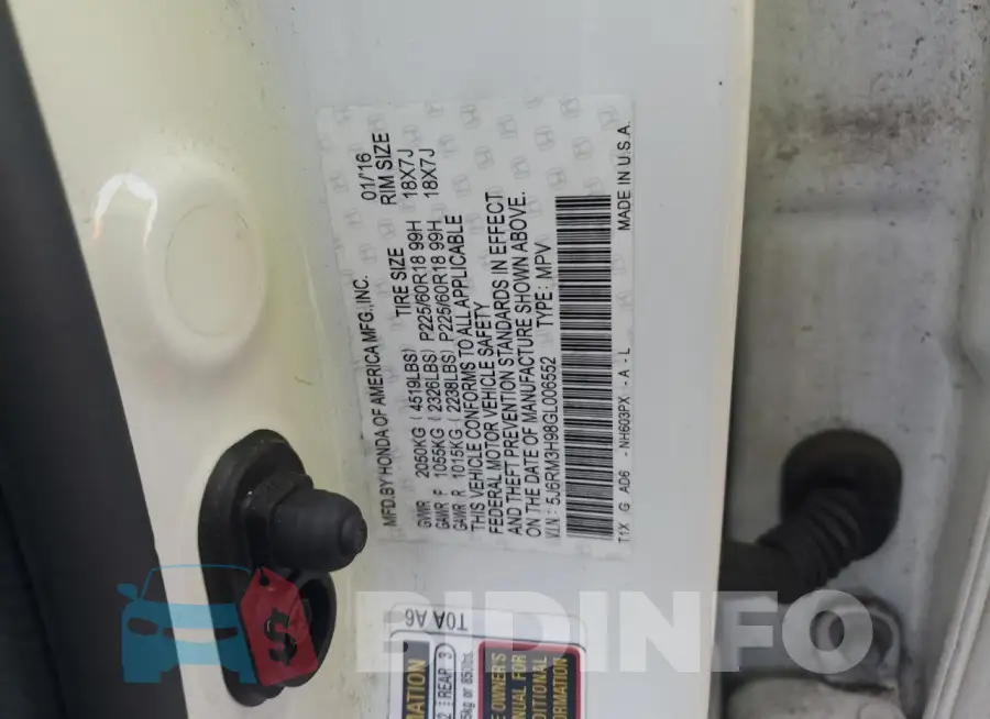 5J6RM3H98GL006552 Photo# 12
