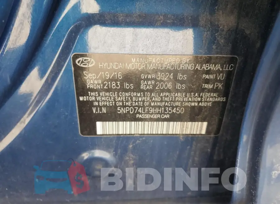 5NPD74LF9HH135450 Photo# 13