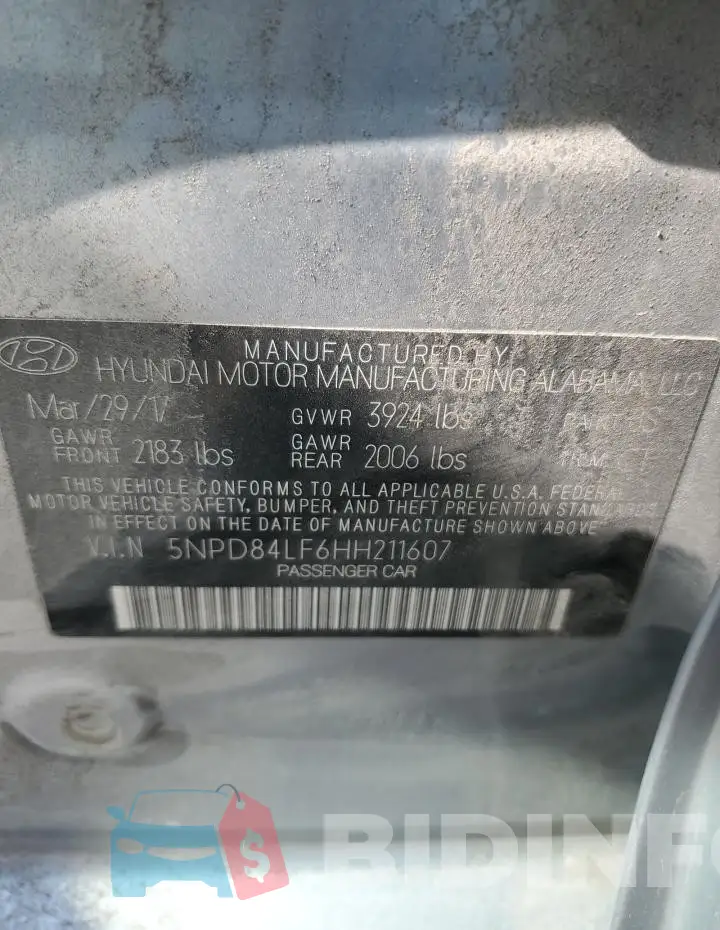 5NPD84LF6HH211607 Photo# 12