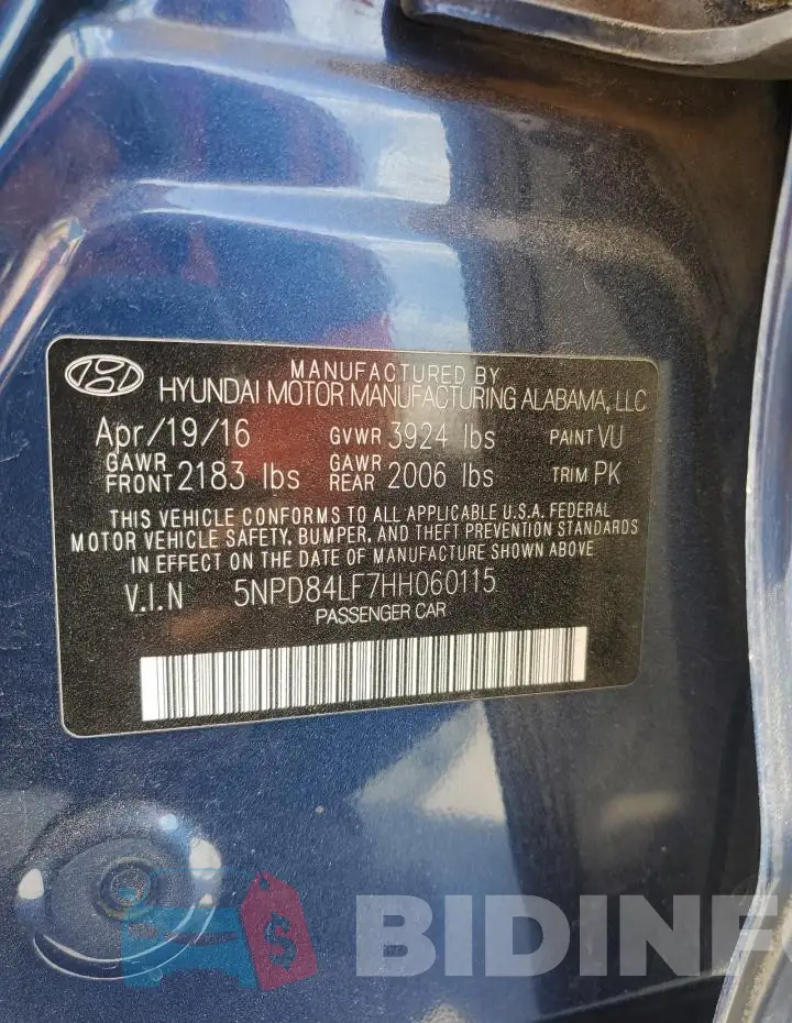 5NPD84LF7HH060115 Photo# 12