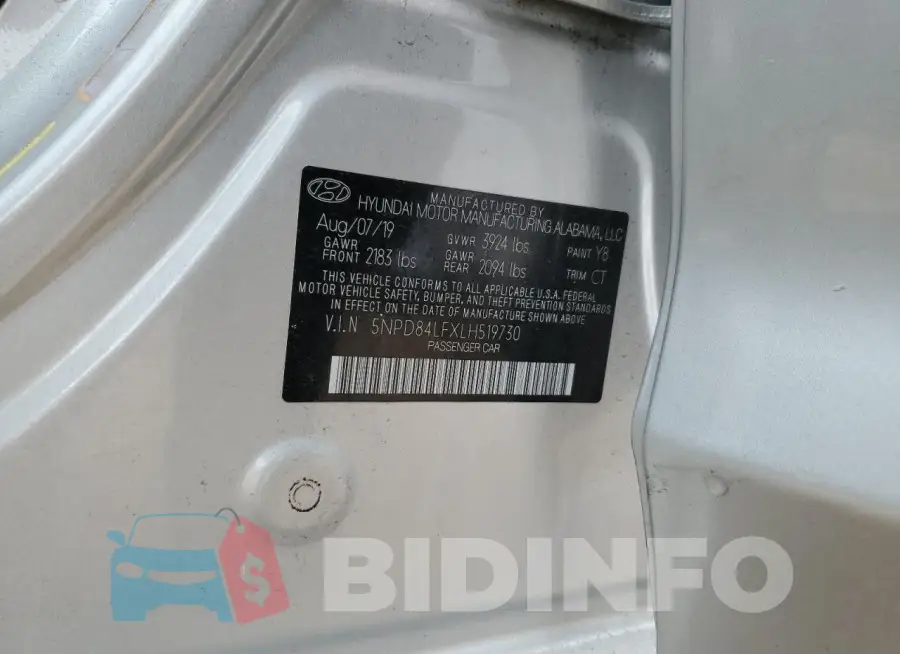 5NPD84LFXLH519730 Photo# 12