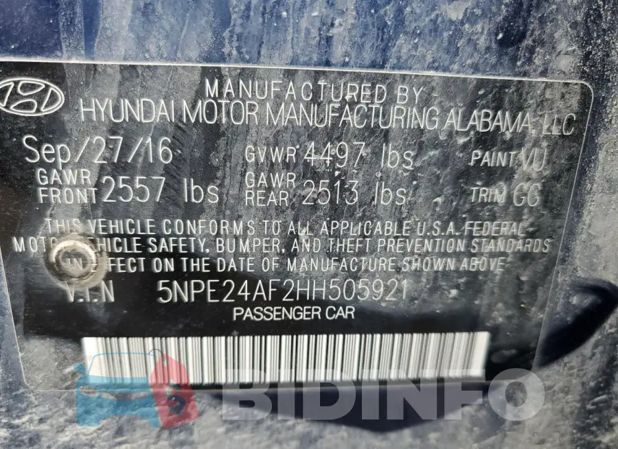 5NPE24AF2HH505921 Photo# 12