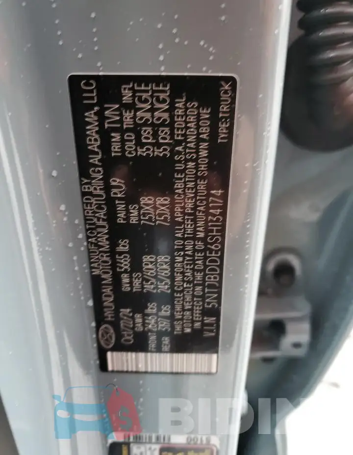 5NTJBDDE6SH134174 Photo# 13