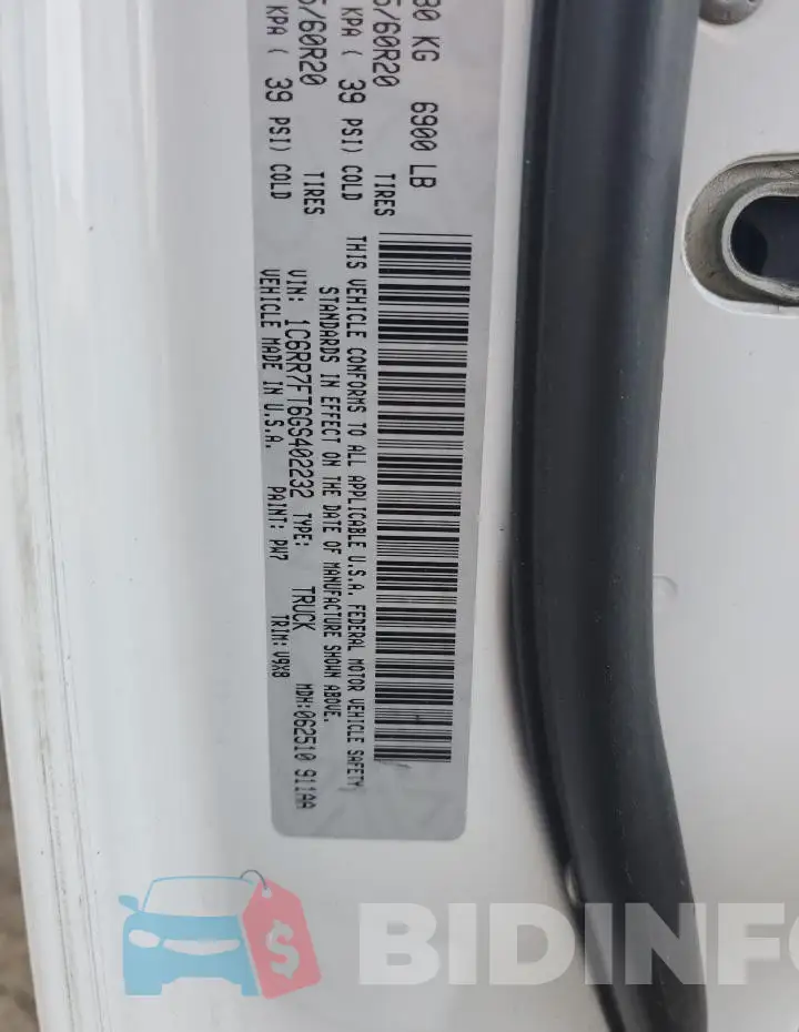 1C6RR7FT6GS402232 Photo# 12
