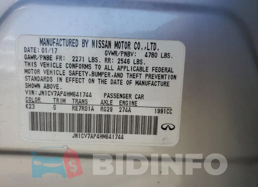JN1CV7AP4HM641744 Photo# 12