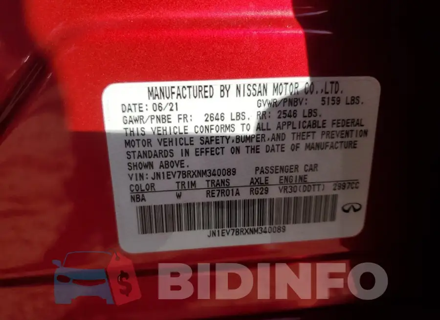 JN1EV7BRXNM340089 Photo# 12