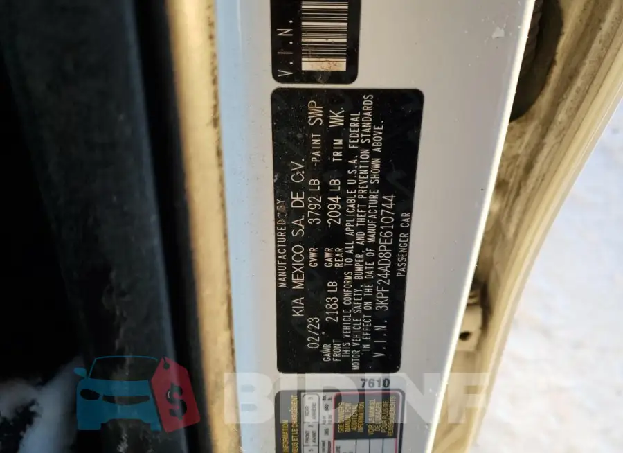 3KPF24AD8PE610744 Photo# 13