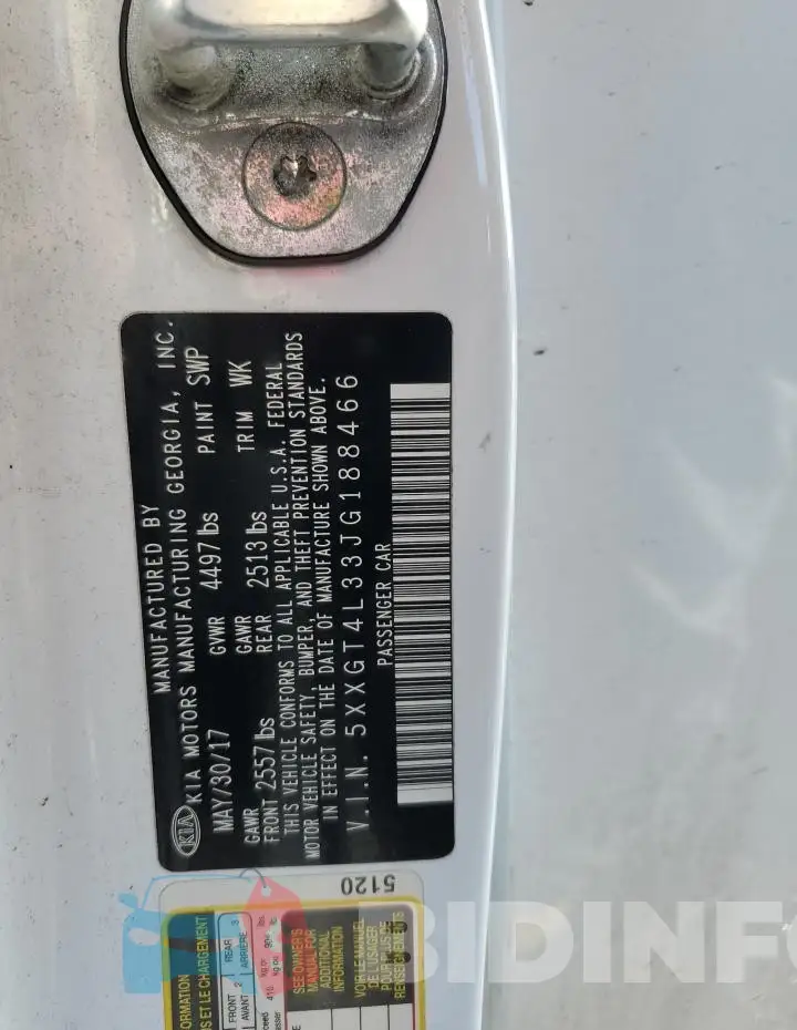 5XXGT4L33JG188466 Photo# 12